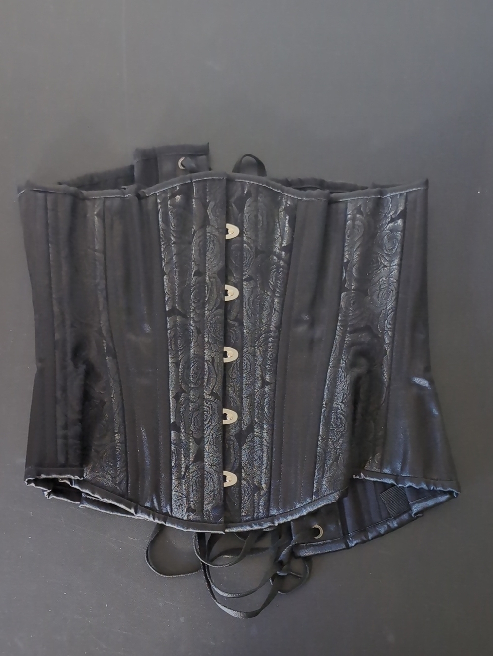Black Floral Underbust Corset